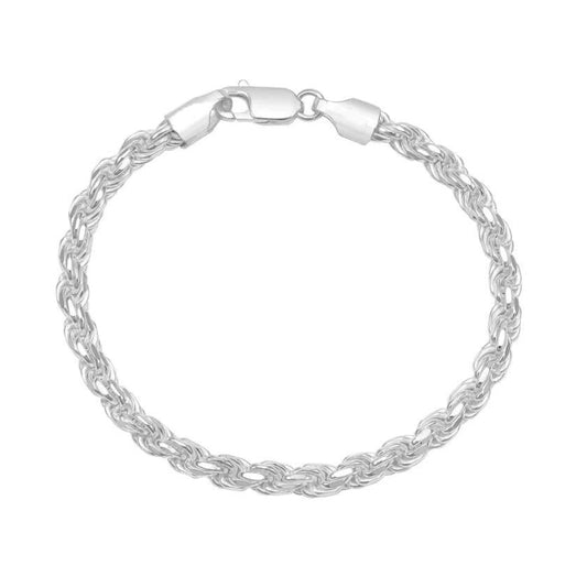 Kordelkette Armband 5mm – Sterling Silber 925