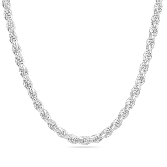 Kordelkette 5mm – Sterling Silber 925 – Italienisches Design