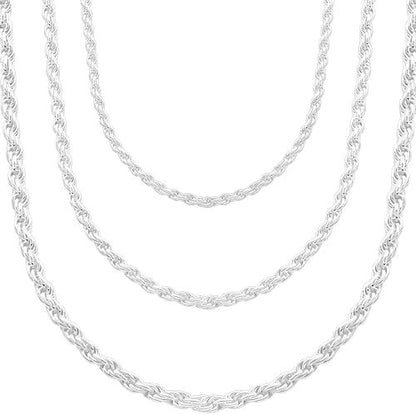 Kordelkette 5mm – Sterling Silber 925 – Italienisches Design